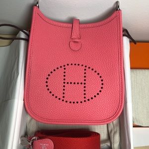 ✅SOLD✅Hermes Evelyne 16 TPM Clemence Rose Azalee